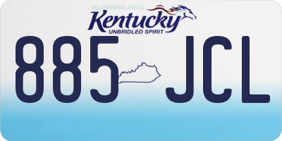 KY license plate 885JCL