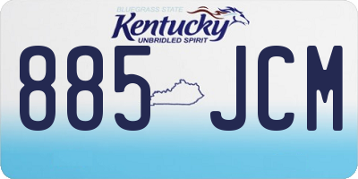 KY license plate 885JCM