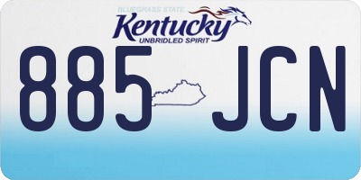 KY license plate 885JCN