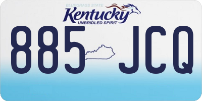 KY license plate 885JCQ