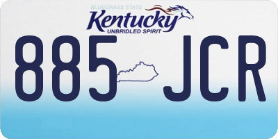 KY license plate 885JCR