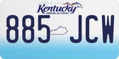 KY license plate 885JCW