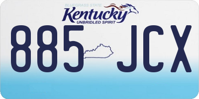 KY license plate 885JCX