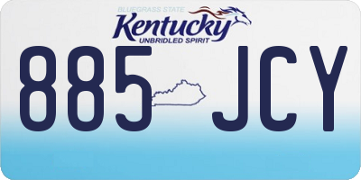 KY license plate 885JCY