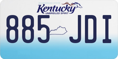 KY license plate 885JDI