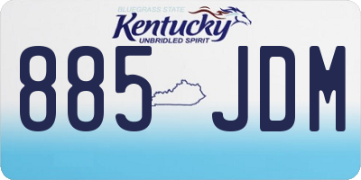KY license plate 885JDM