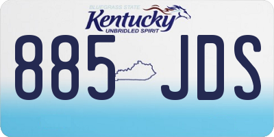 KY license plate 885JDS