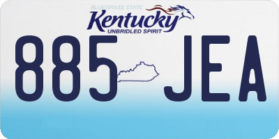 KY license plate 885JEA