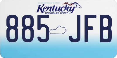 KY license plate 885JFB