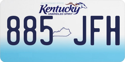 KY license plate 885JFH