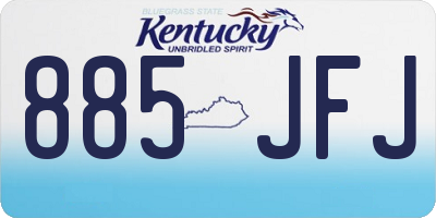 KY license plate 885JFJ