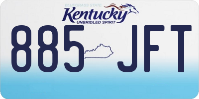 KY license plate 885JFT