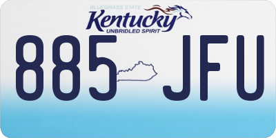 KY license plate 885JFU