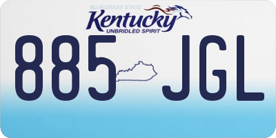 KY license plate 885JGL
