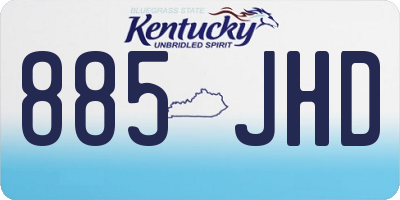 KY license plate 885JHD