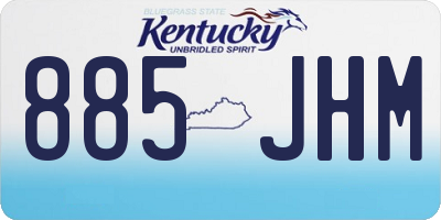 KY license plate 885JHM