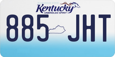 KY license plate 885JHT