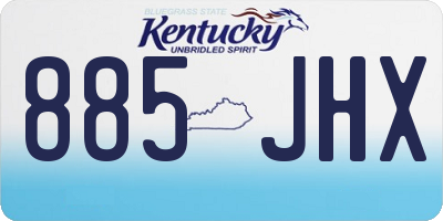 KY license plate 885JHX