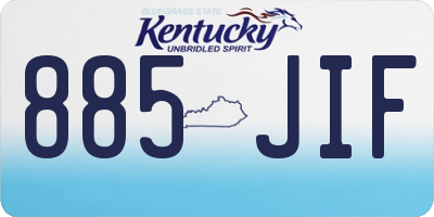KY license plate 885JIF