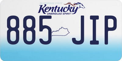 KY license plate 885JIP