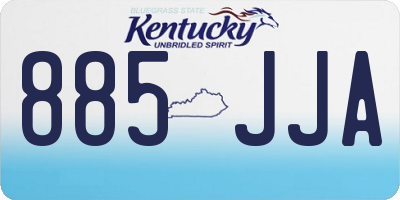 KY license plate 885JJA