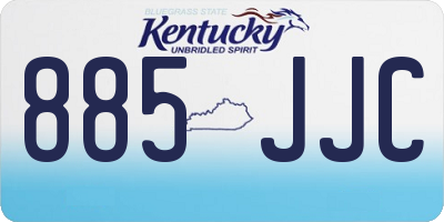 KY license plate 885JJC
