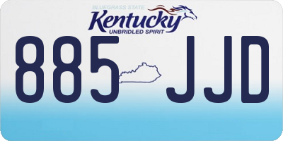 KY license plate 885JJD