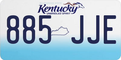 KY license plate 885JJE