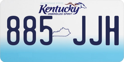 KY license plate 885JJH