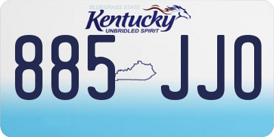 KY license plate 885JJO