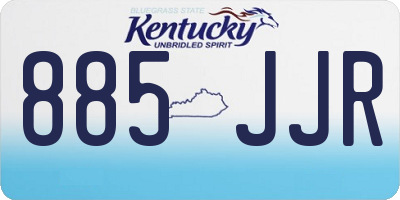 KY license plate 885JJR