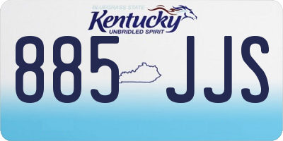 KY license plate 885JJS