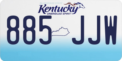 KY license plate 885JJW