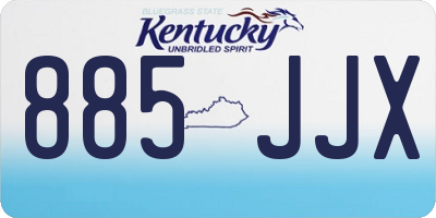 KY license plate 885JJX