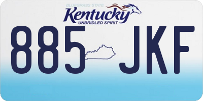 KY license plate 885JKF