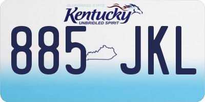 KY license plate 885JKL