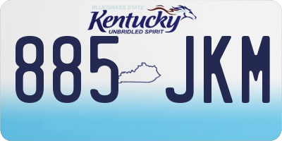 KY license plate 885JKM