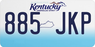 KY license plate 885JKP