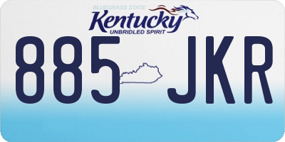 KY license plate 885JKR