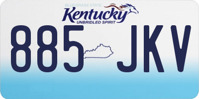 KY license plate 885JKV