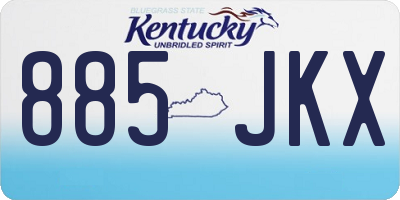 KY license plate 885JKX