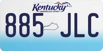 KY license plate 885JLC