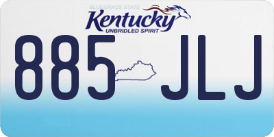 KY license plate 885JLJ