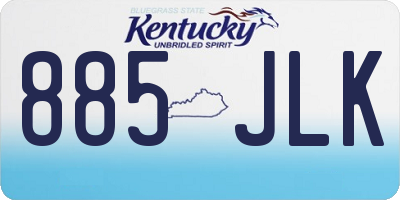 KY license plate 885JLK