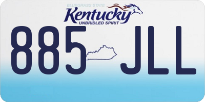 KY license plate 885JLL