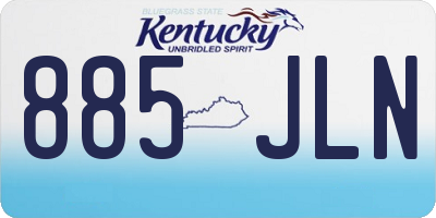 KY license plate 885JLN