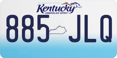 KY license plate 885JLQ