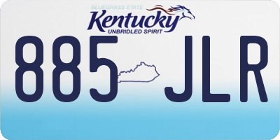 KY license plate 885JLR