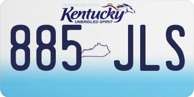 KY license plate 885JLS