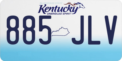 KY license plate 885JLV